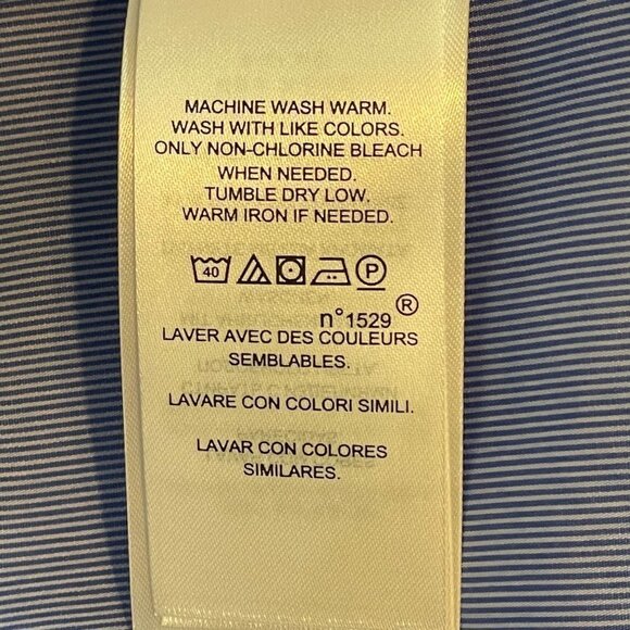 Lauren Ralph Lauren Black Label Stripe Shirt Size Medium - Picture 7 of 9